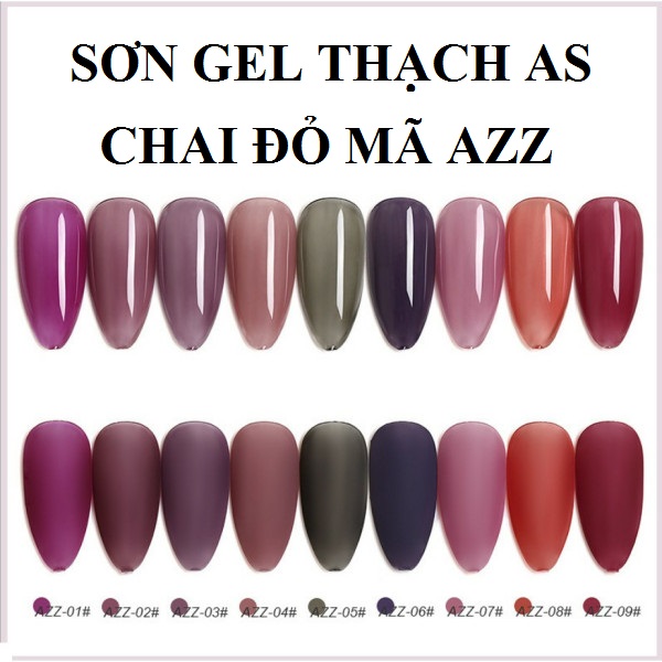 [HCM]Sơn gel As mã AZZ 15ML - chai đỏ siêu sang