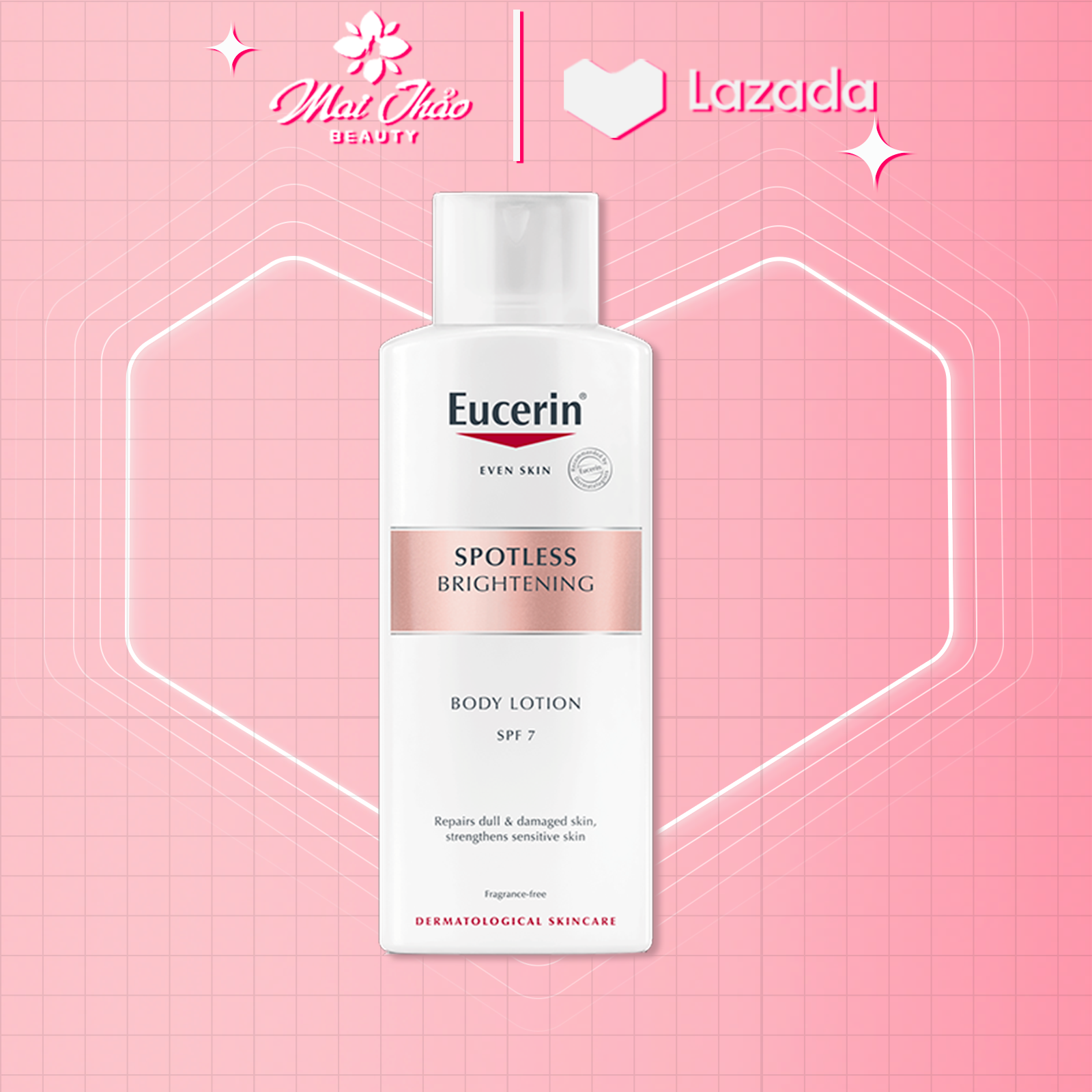 Eucerin Kem Dưỡng Thể Trắng Da Ultra White+ Spotless Body Lotion SPF7