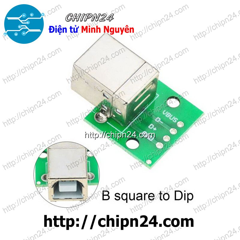 Đế chuyển adapter usb b cái vuông to dip