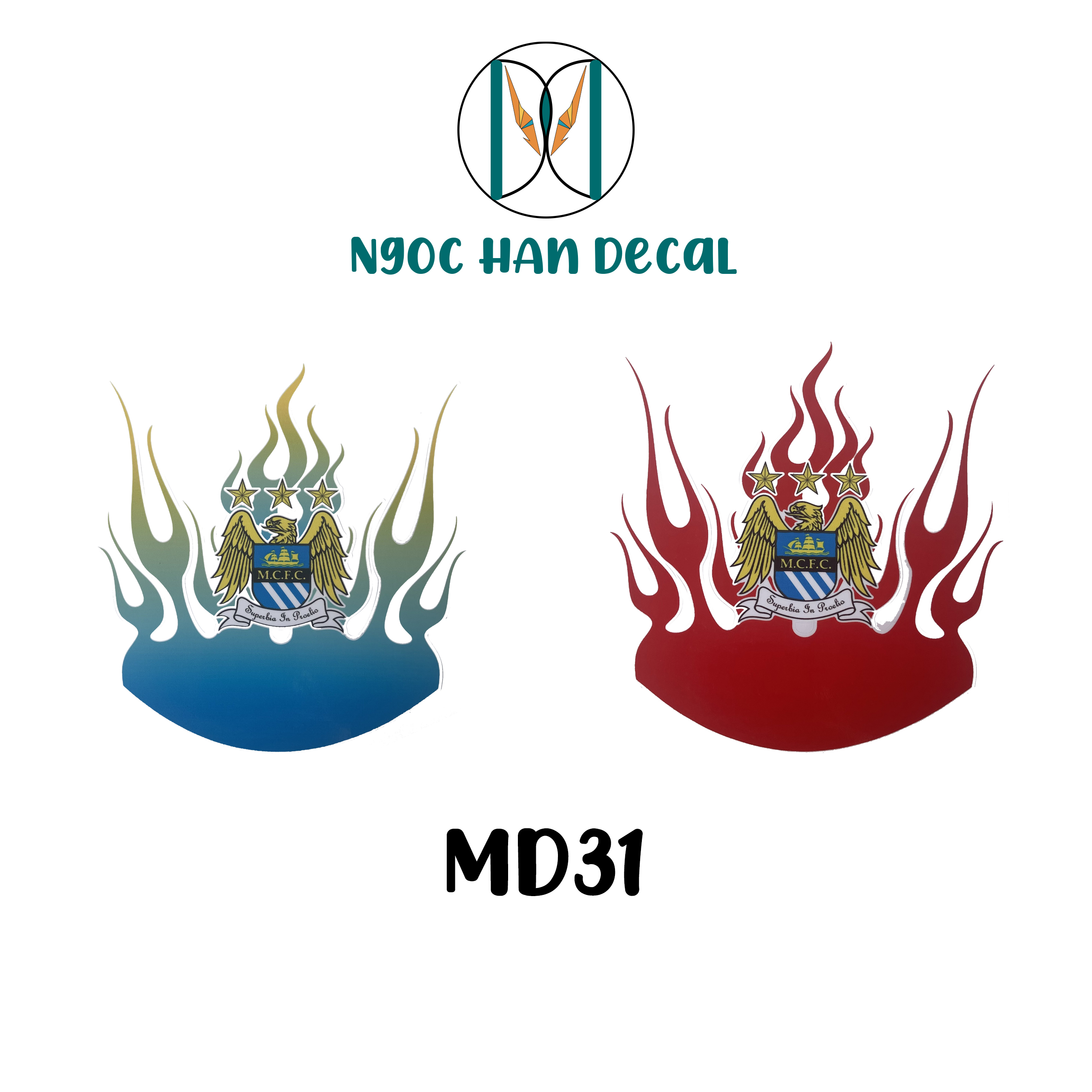 TEM DÁN MỎ DÈ TRƯỚC SAU XE MÁY - MD31