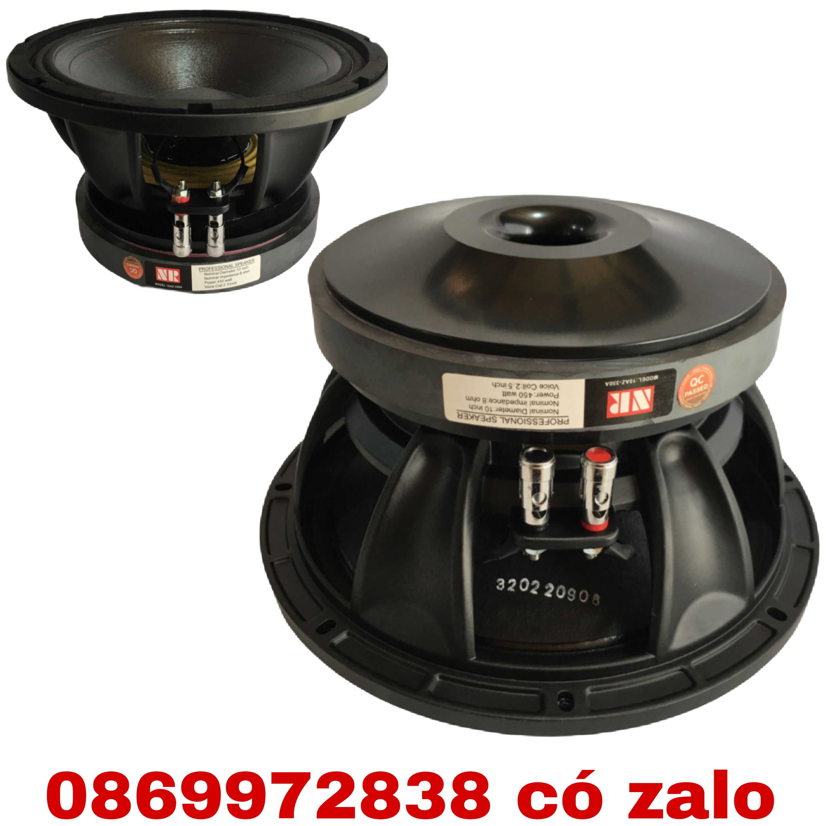 Loa bass 25 nr từ 190 côn 75 - xương nhôm- giá một loa