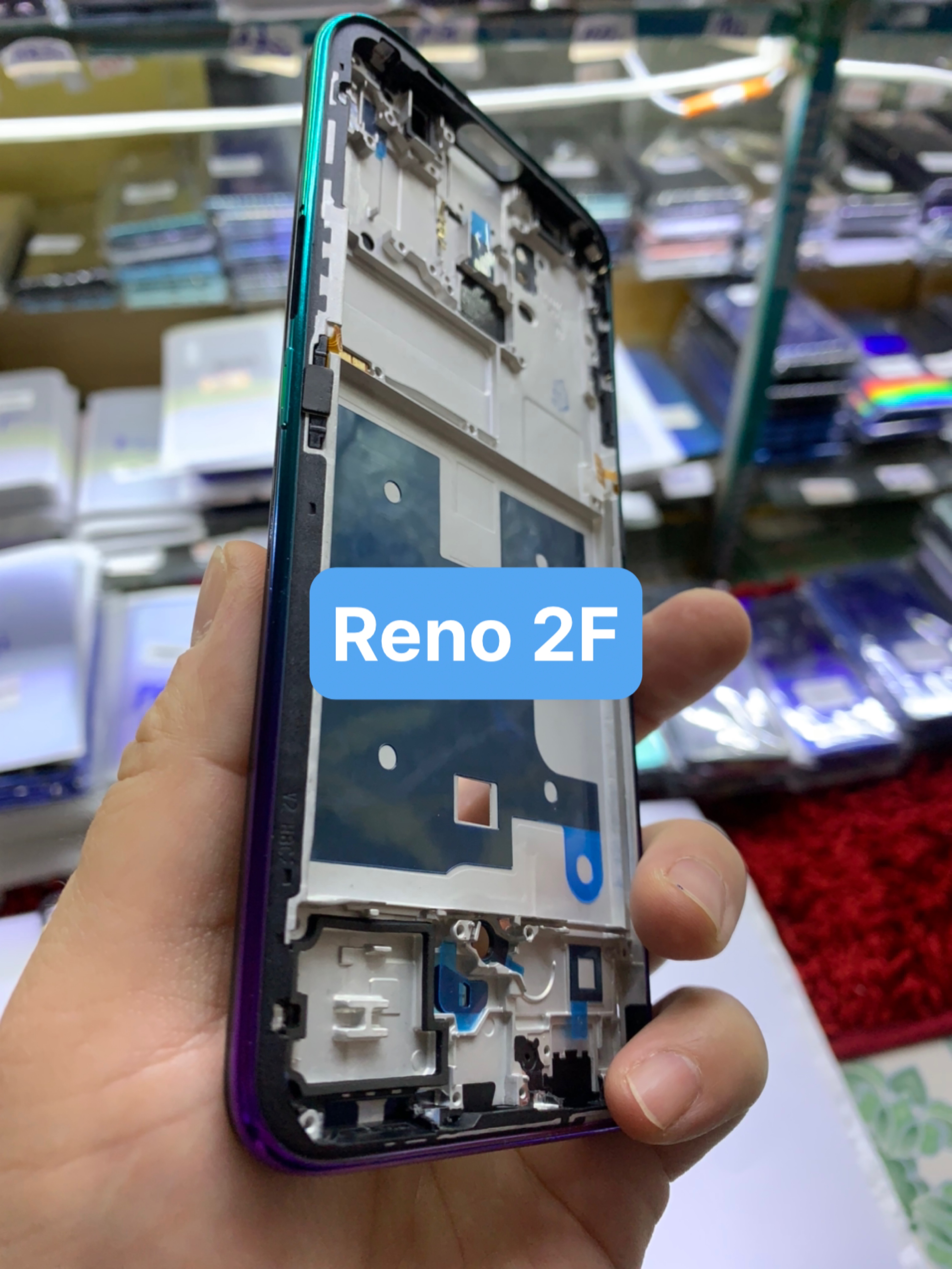 Khung xương kèm phím âm lượng oppo reno 2F