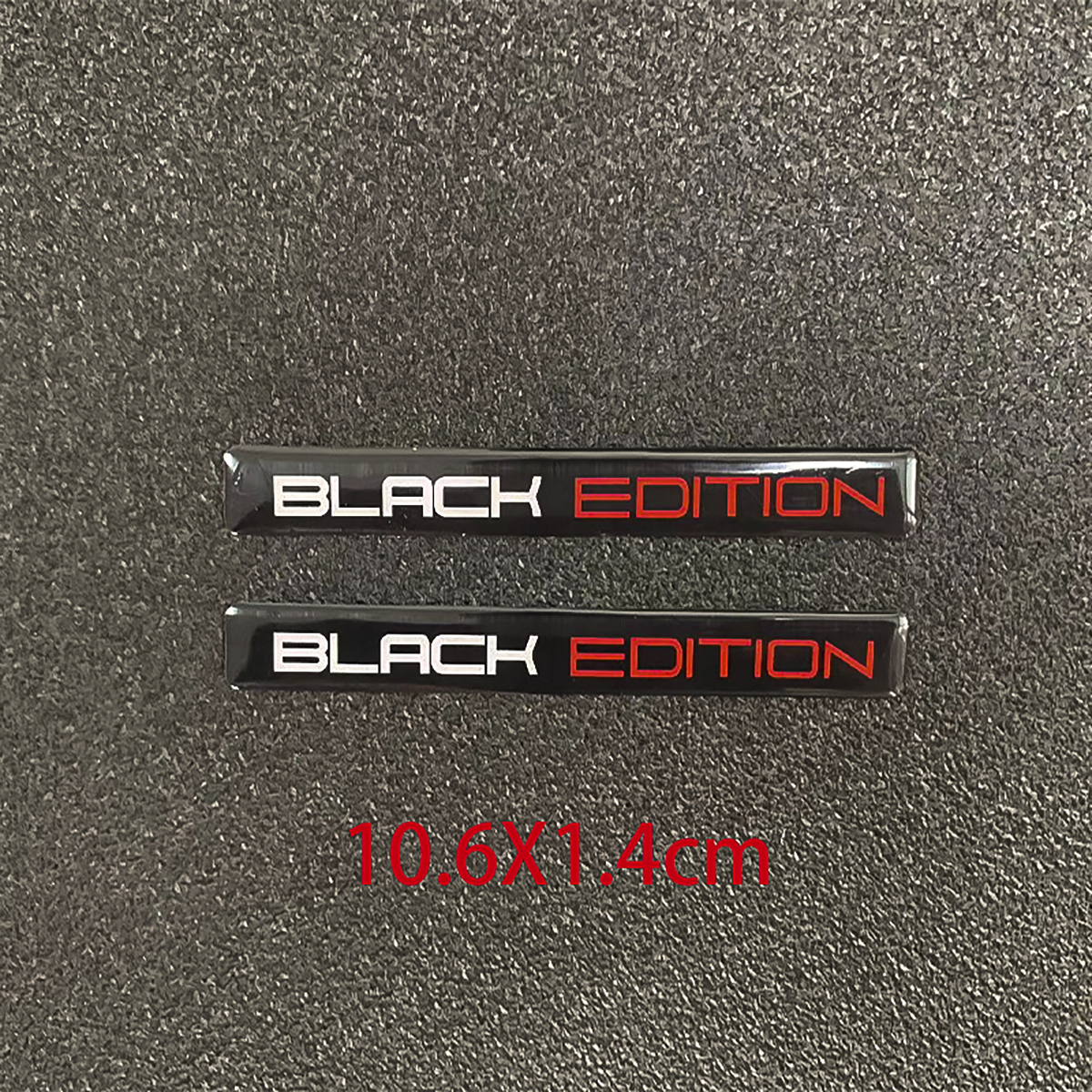 Bộ 2 tem black edition pvc dẻo dán xe
