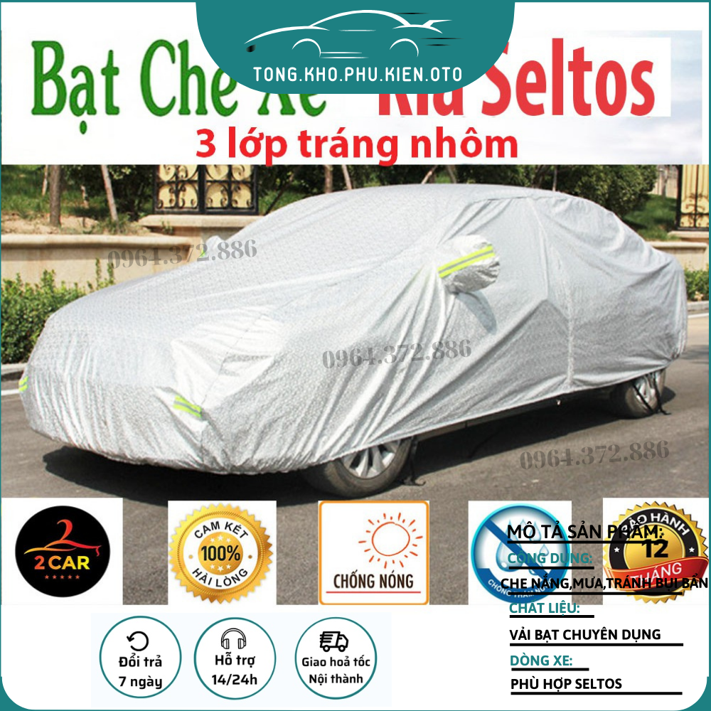 Bạt che phủ xe kia seltos cao cấp - size 2xl