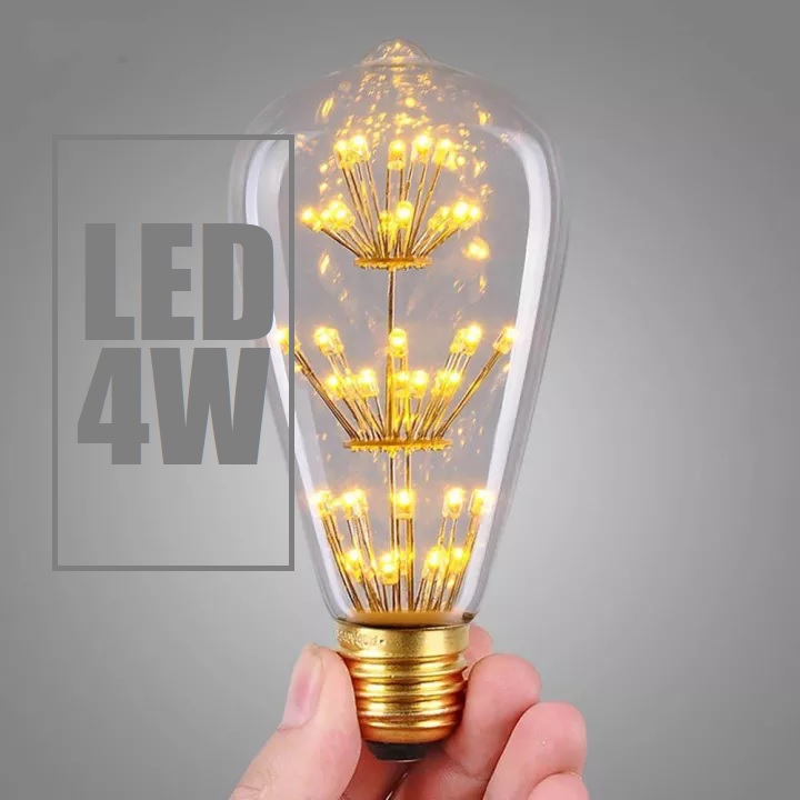 Bóng đèn edison vintage led thông 4w st64 e27