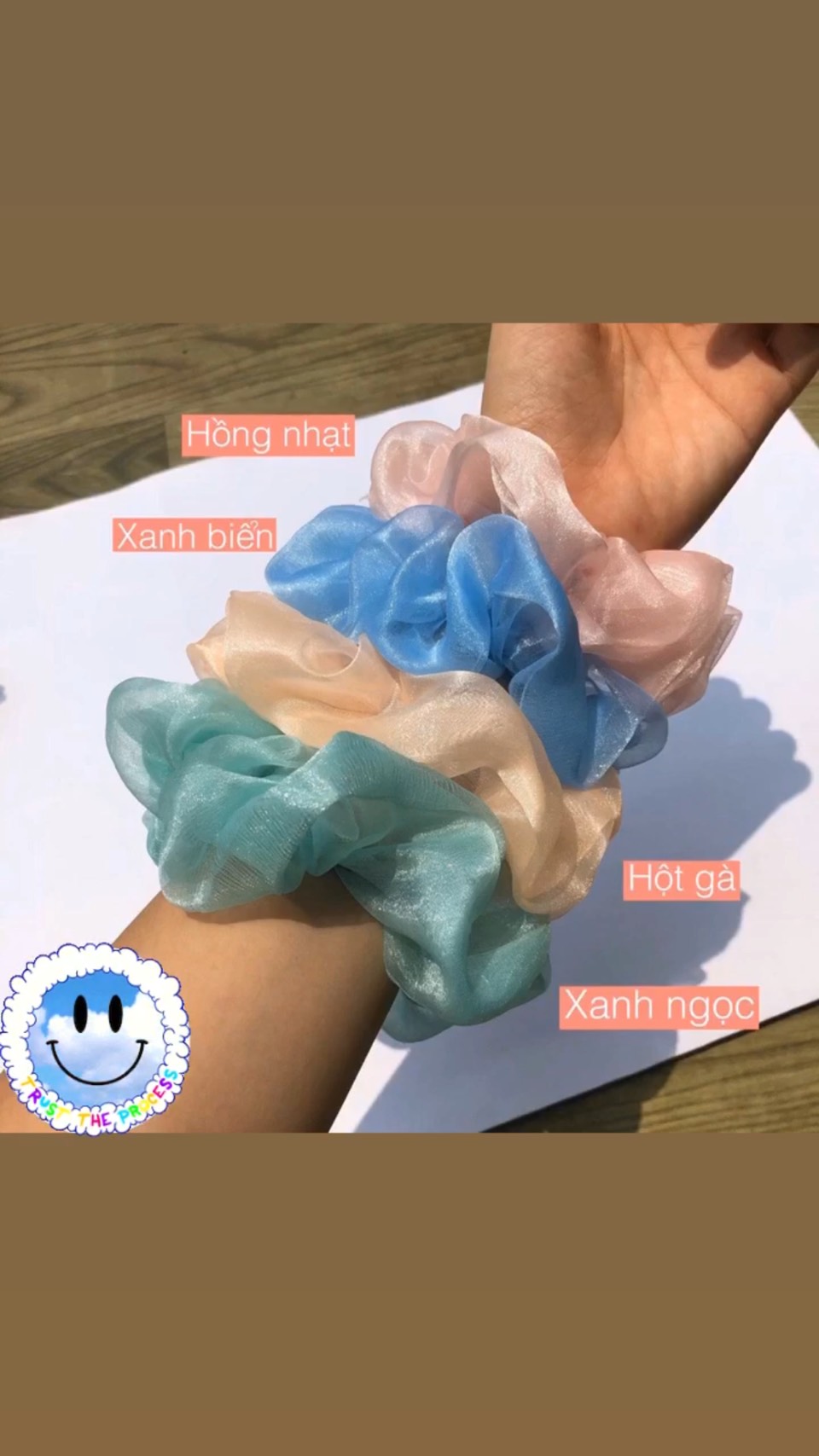 [HCM]COMBO 5 SCRUNCHIES VON KÍNH LẤP LÁNH- CỘT TÓC NỮ THỜI TRANG HOTTREND