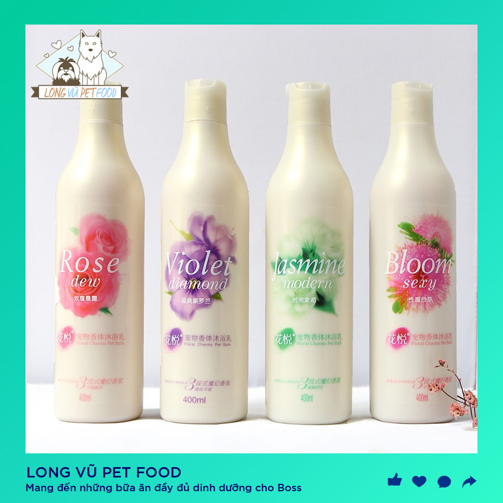 Sữa tắm Joyce & Doll 400ml cho chó mèo MẪU CŨ - Sữa tắm nước hoa cho chó mèo - Long Vũ Pet Food