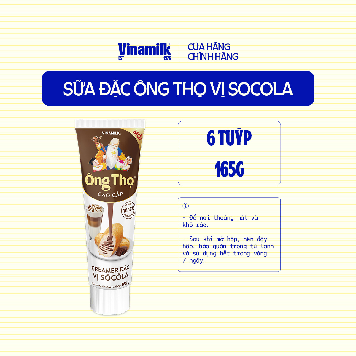 [CHỌN PHÂN LOẠI] Bộ 6 Tuýp Sữa Đặc Ông Thọ 165g