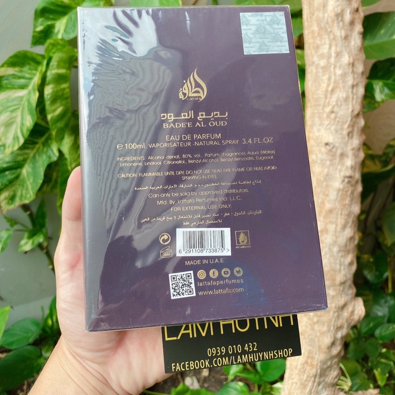 [ CHÍNH HÃNG] Nước hoa Dubai LATTAFA OUD FOR GLORY và AMETHYST 100ml