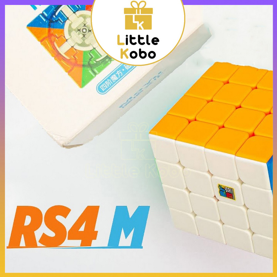 Rubik 4x4 MoYu RS4 M 4x4 RS4M Rubic Nam Châm 4 Tầng Stickerless Đồ Chơi Trí Tuệ Trẻ Em Phát Triển Tư Duy - Little Kobo