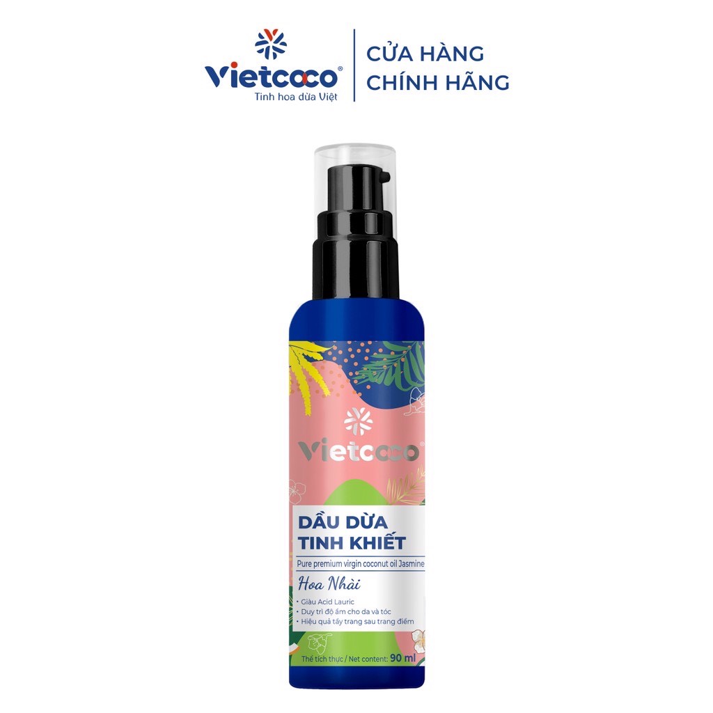 Dầu dừa tinh khiết mỹ phẩm Vietcoco Hoa Nhài 90ml