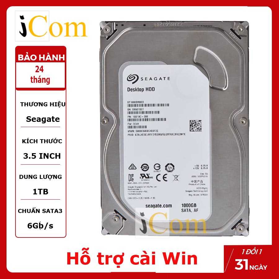Ổ cứng HDD 1TB Seagate Bảo hành 24 tháng