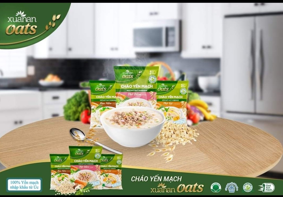 [30 gói] Cháo Yến Mạch Thịt Gà Xuân An
