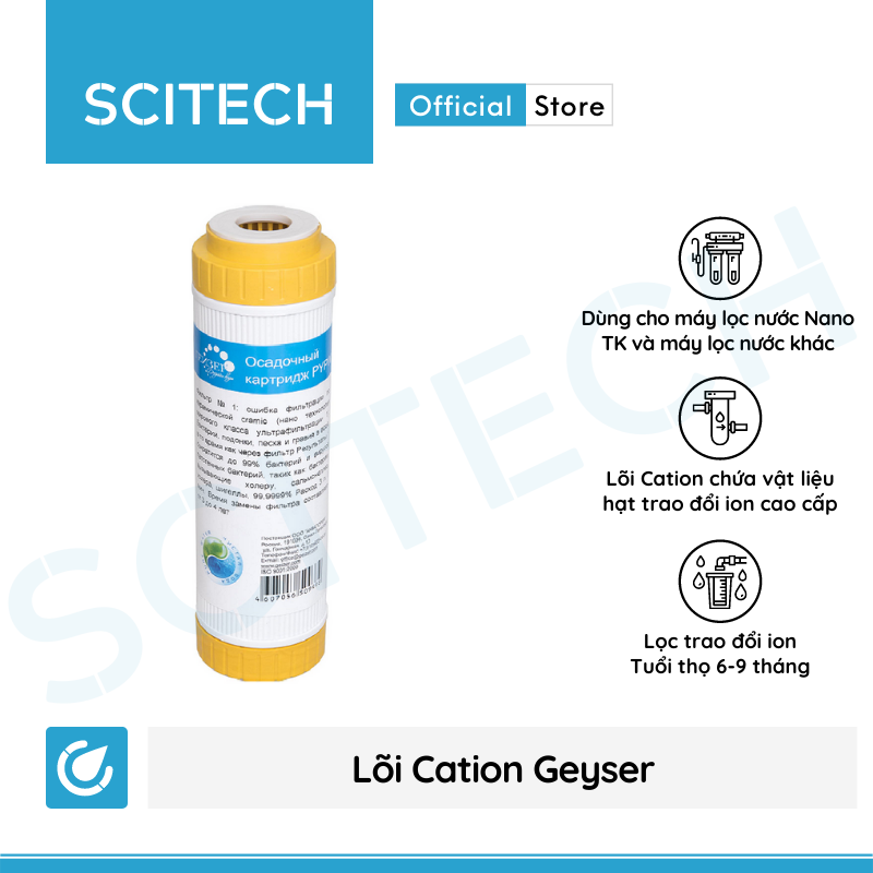 [HCM]Bộ lõi số 123 máy lọc nước Geyser TK (Lõi CTO/Cation-GAC-Aragon)