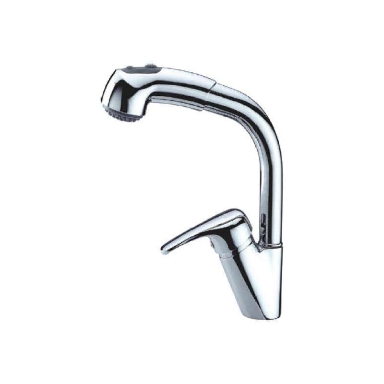 Vòi rửa chén bát nóng lạnh dây rút Malloca K140, vòi bếp 2 nguồn nước, Cam kết chính hãng