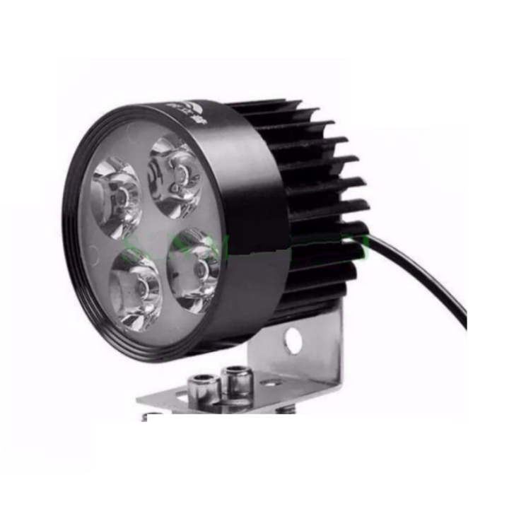Đèn pha trợ sáng 4 LED siêu sáng dành cho xe mô tô(Đen)