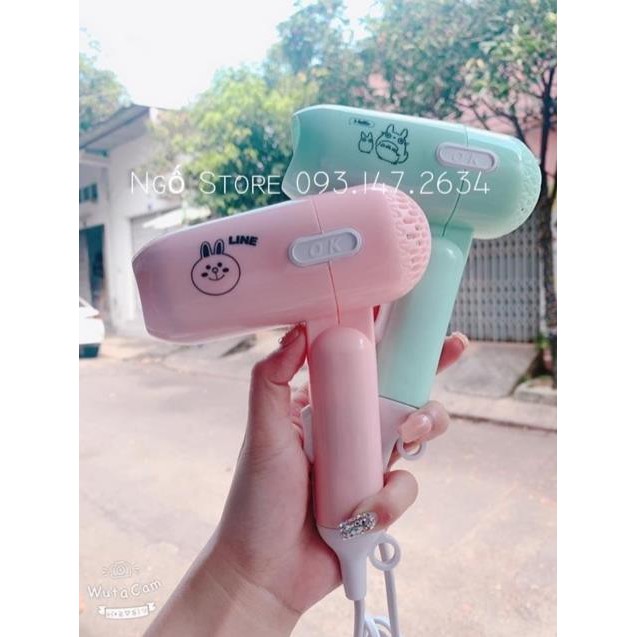 Máy sấy tóc mini 2 chế độ gấp gọn siêu kute