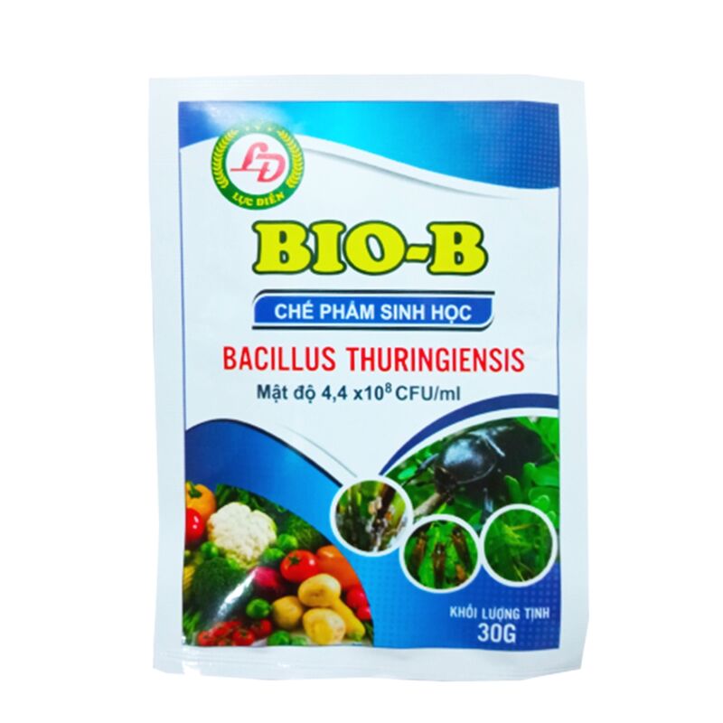 Chế phẩm sinh học Bio-B phòng trừ sâu, nhện đỏ, bọ trĩ, sùng đất sinh học, chế phẩm vi sinh BIO-B 30g - VTNN Nông Điền Trang
