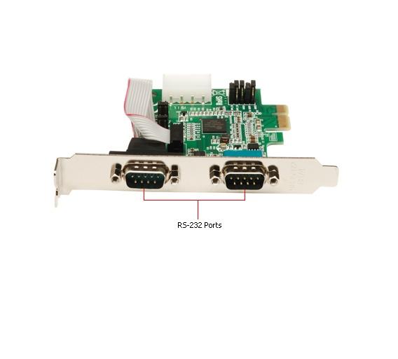 Card mở rộng khe PCI Express sang 2 cổng Com RS232