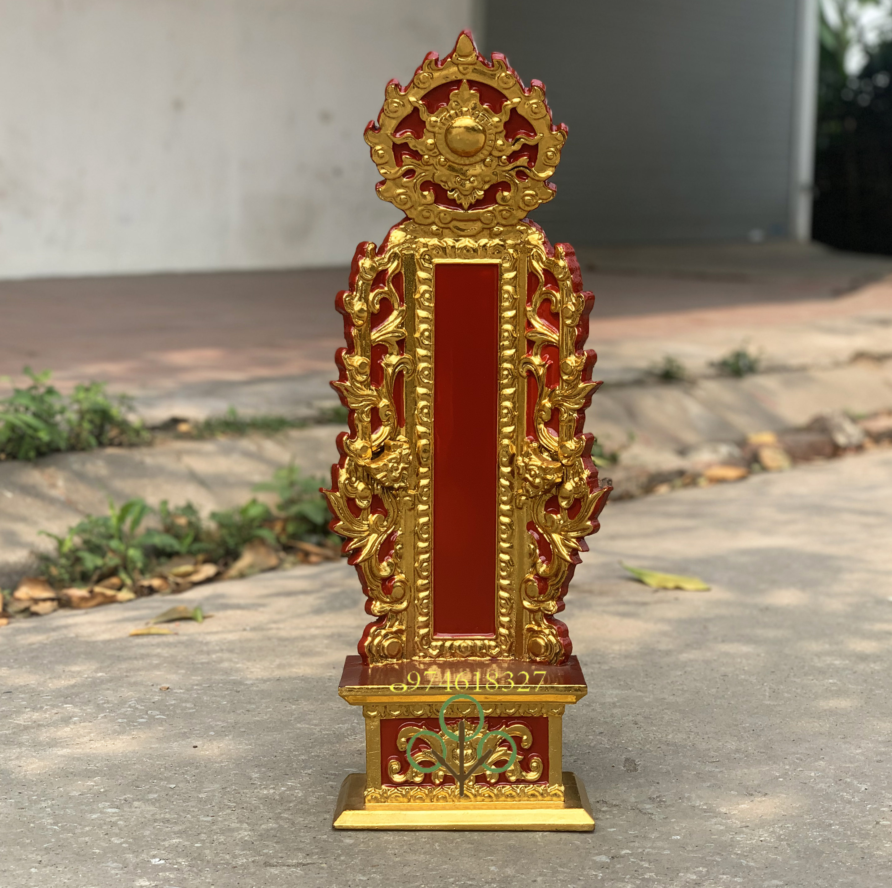 Bài vị mặt nguyệt bài vị gỗ mít linh vị thờ long vị gia tiên cao 61,67cm