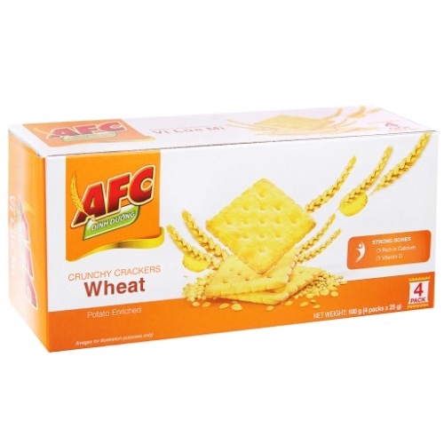 Bánh cracker afc dinh dưỡng vị lúa mì
