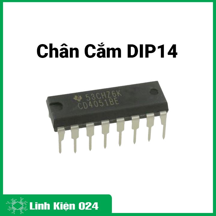 Ic cd4051 sop14/dip14 bộ ghép kênh và phân kênh analog 8 kênh