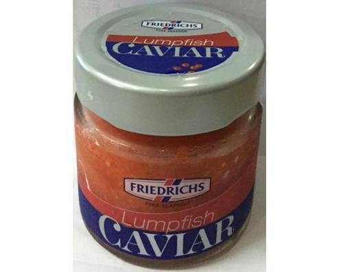 Trứng cá đỏ muối hạt to caviar nga lọ 100g