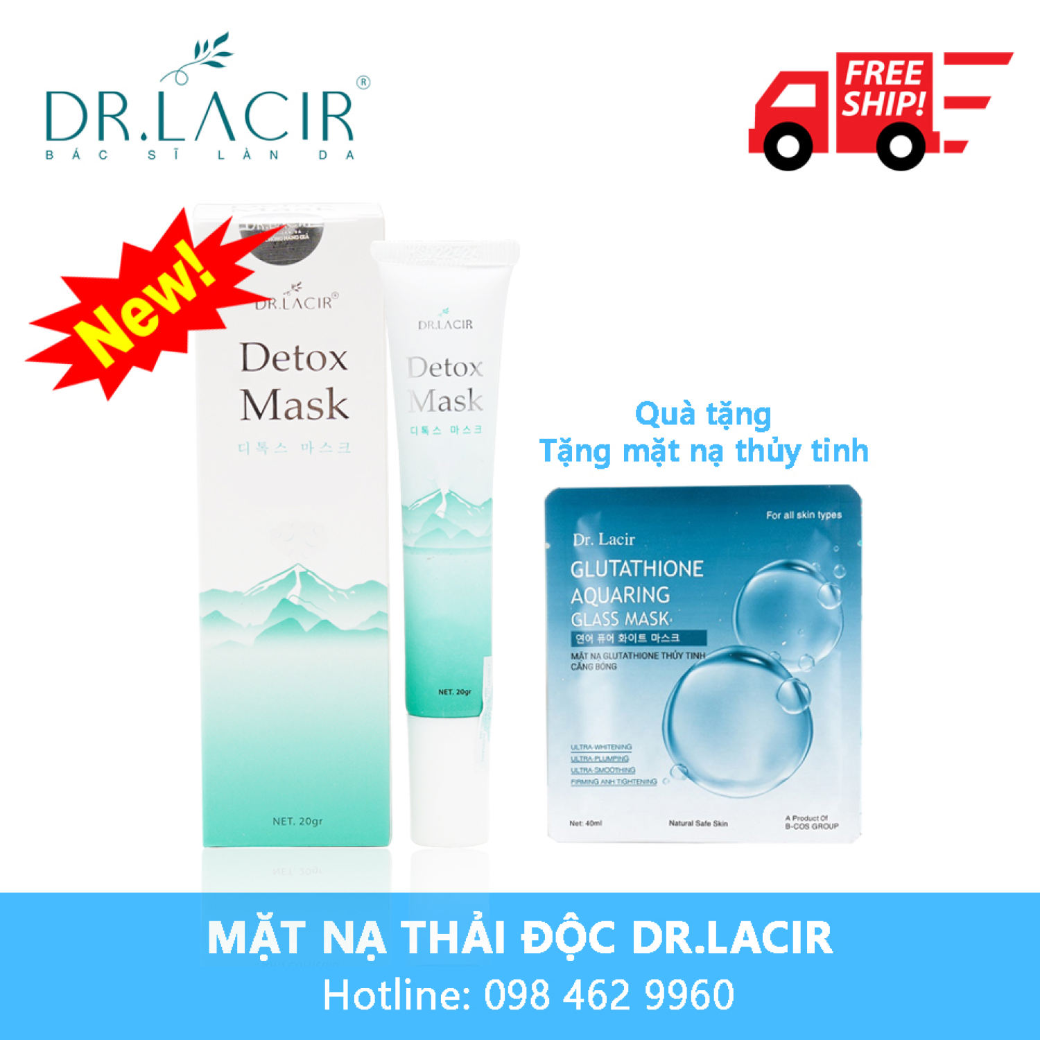 Mặt nạ thải độc dr lacir 20gr chính hãng
