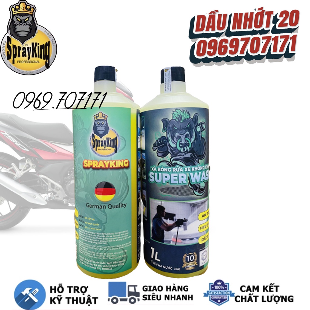 Nước rửa xe không chạm Sprayking dạng bọt tuyết dung tích 500ml, 1000ml