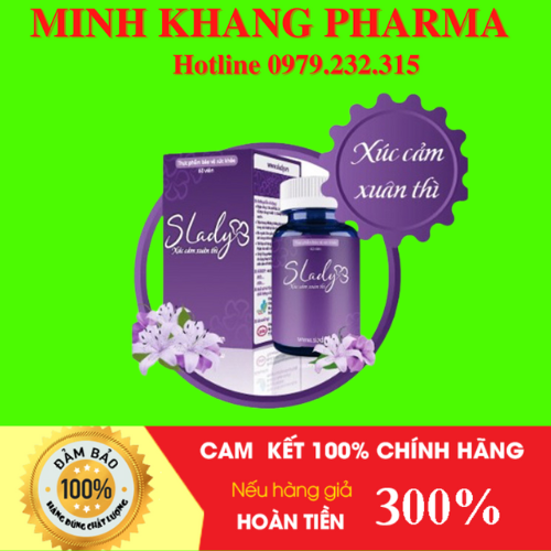 Viên uống SLady - Giúp cân bằng nội tiết tố nữ cải thiện sức khỏe sắc đẹp và sinh lý nữ hộp 60 viên - Minh Khang Pharma 1