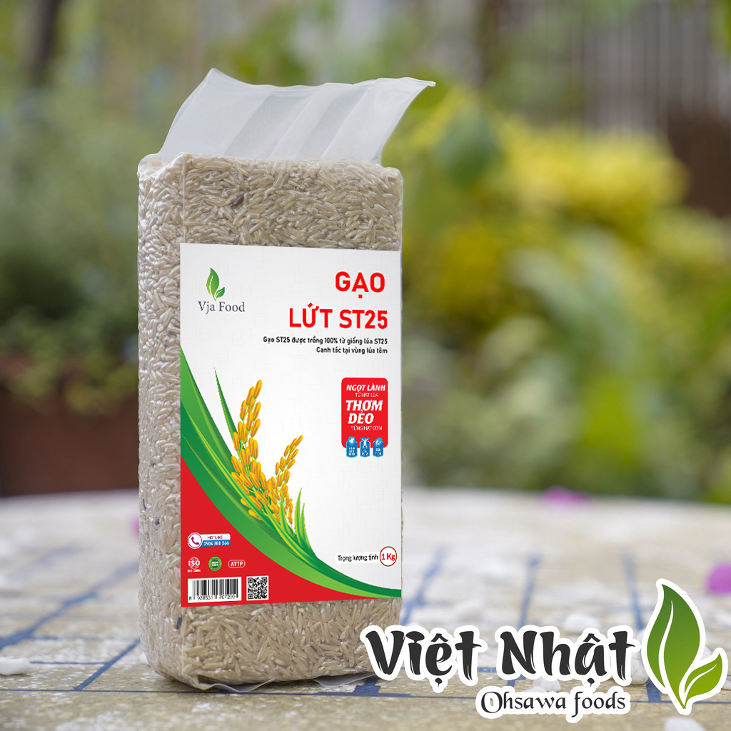 Gạo Lứt ST25 Lúa tôm Túi 1kg thượng hạng