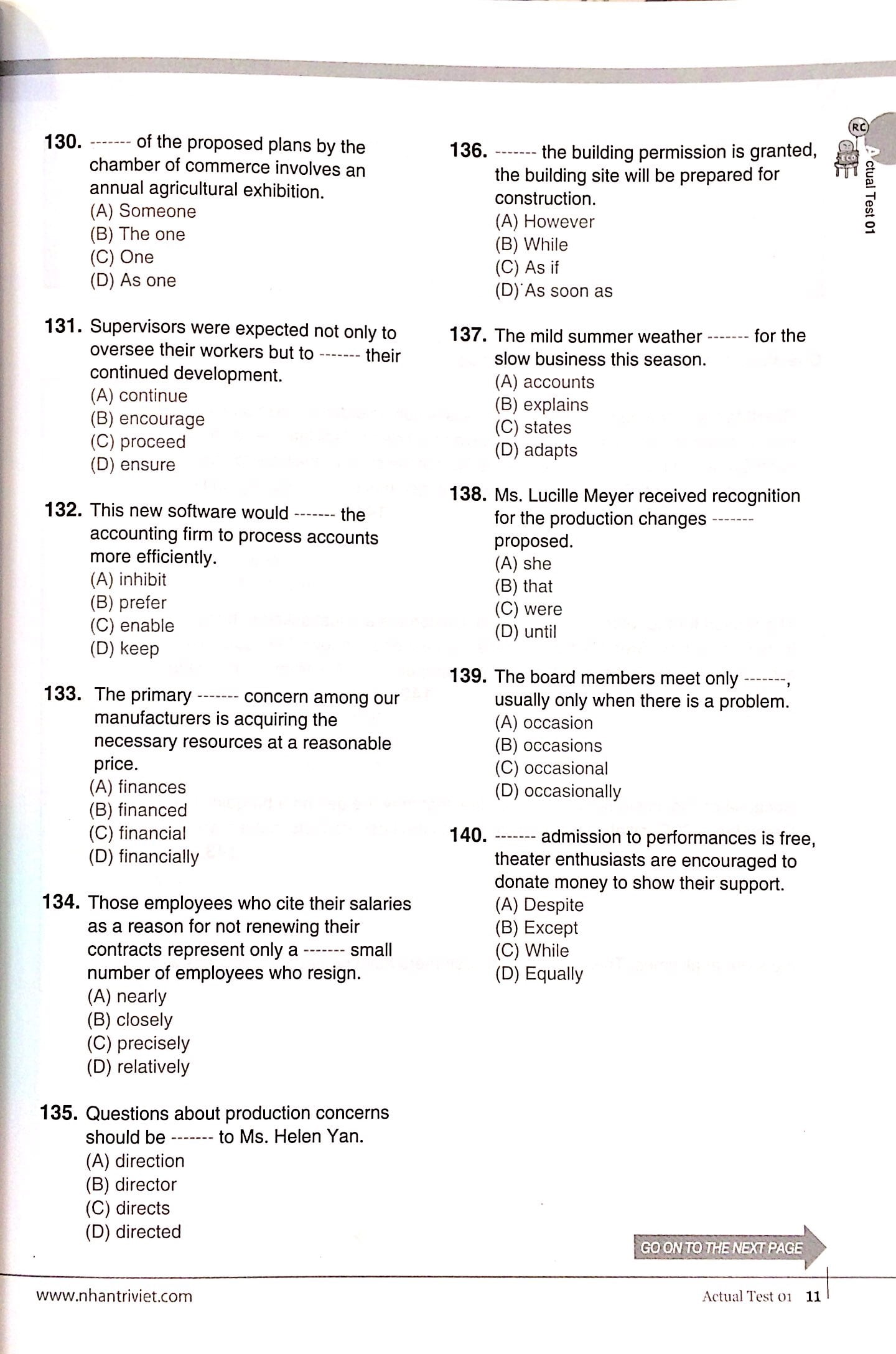 Fahasa - Economy TOEIC RC1000 Vol 2