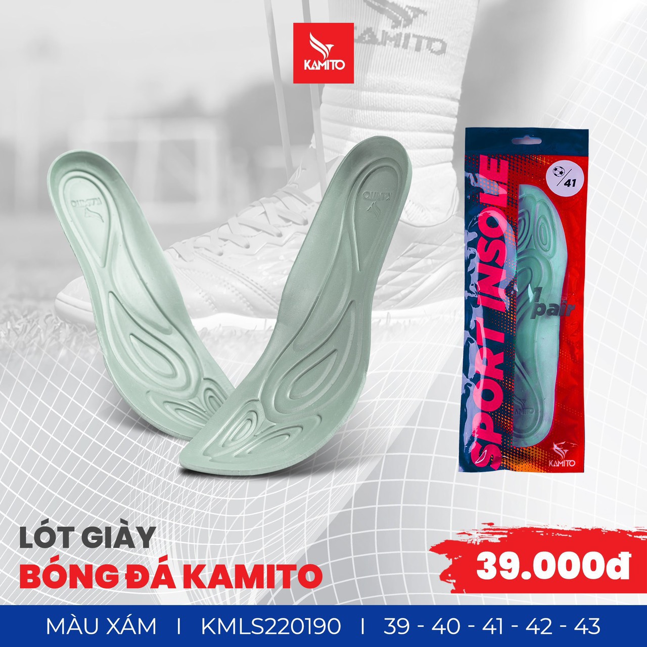 Lót giày đá bóng Kamito chính hãng
