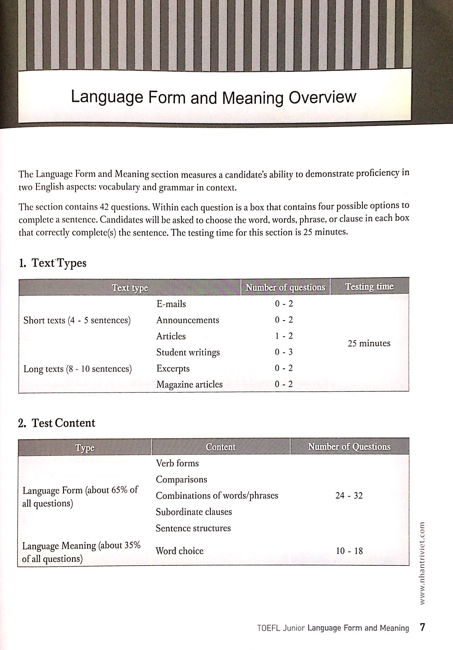 Fahasa - Toefl Junior Language Form And Meaning