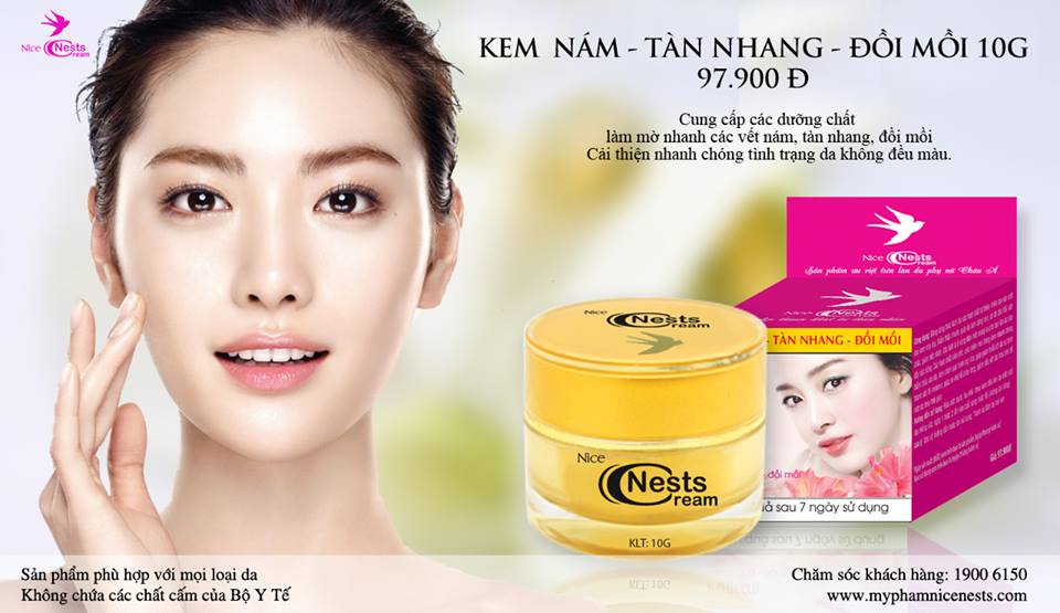 Kem nám tàn nhang-đồi mồi 10g nice nests 97.9k