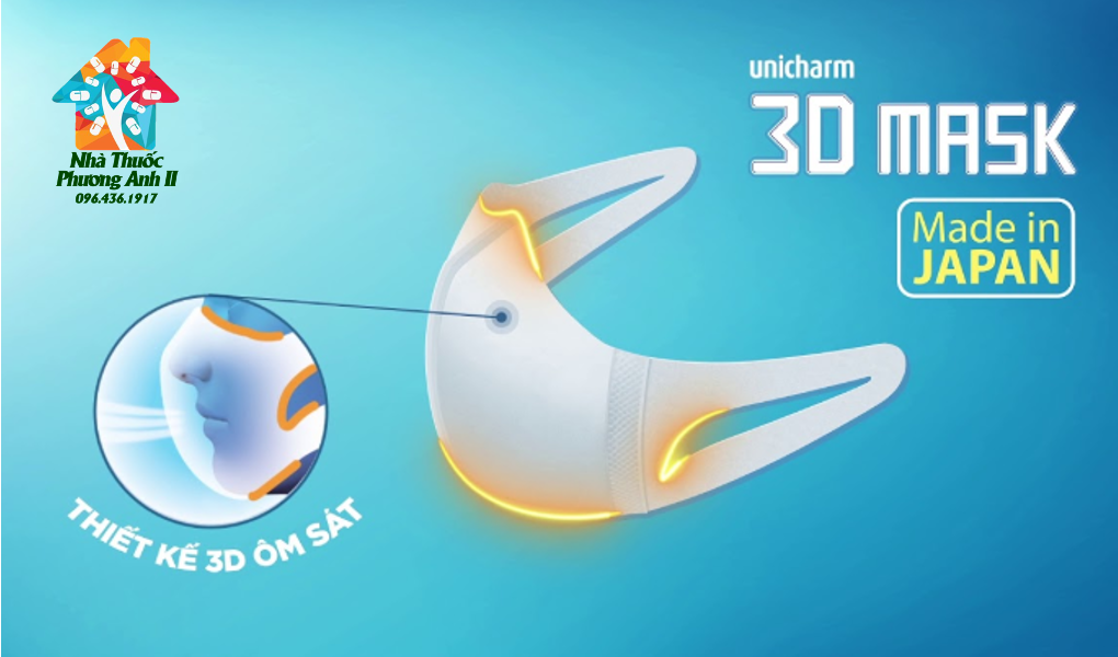 [HCM]Khẩu trang trẻ em 3D Kid Unicharm