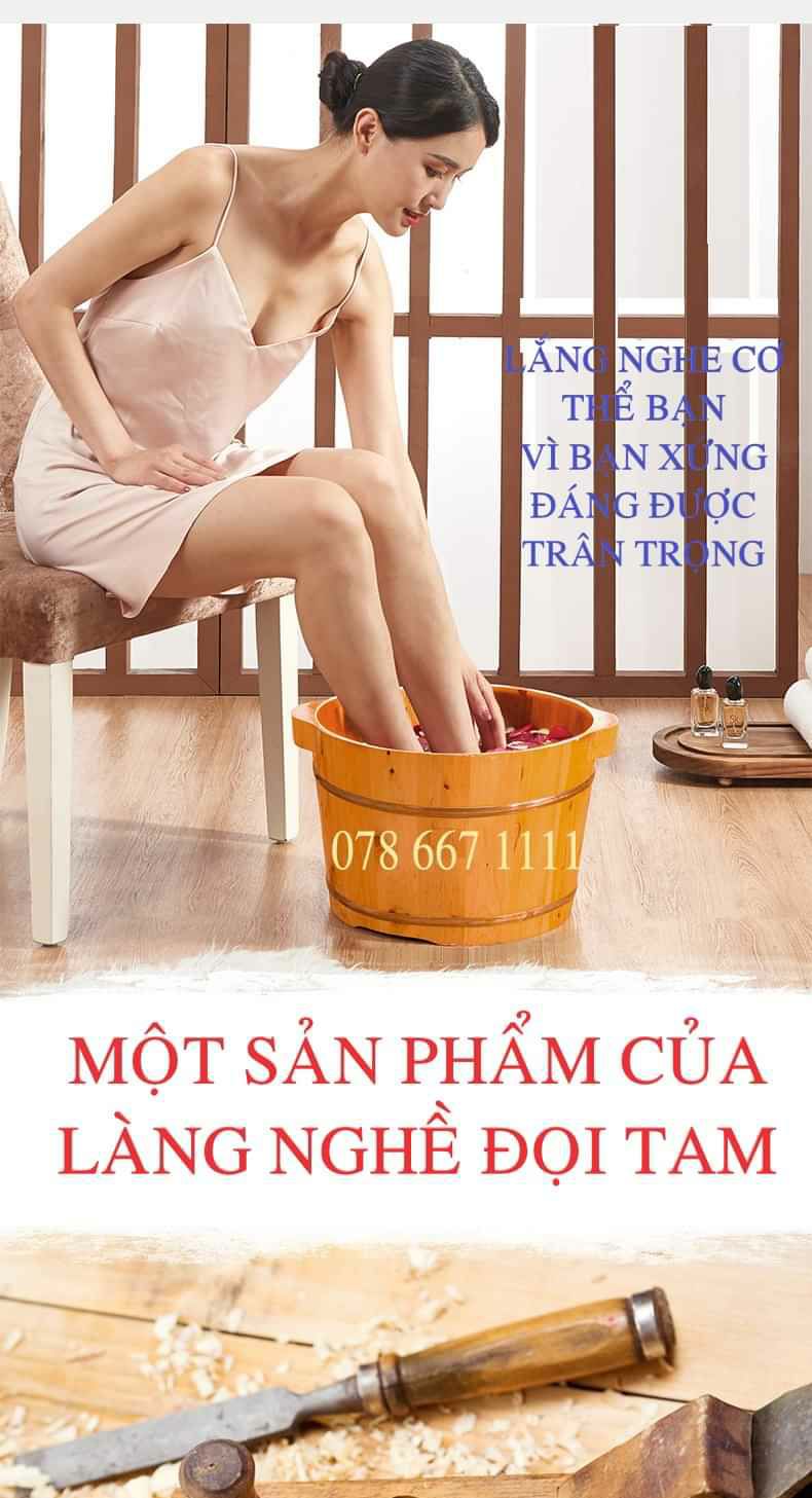 chậu ngâm chân gỗ thông nhập khẩu 2019