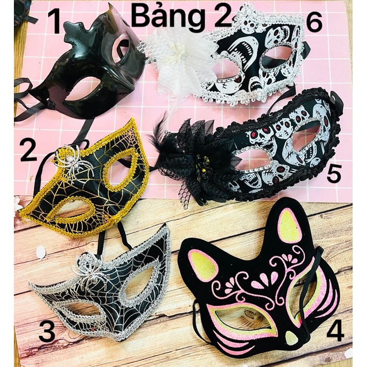Mặt nạ hoá trang nửa mặt / mặt nạ chơi trung thu Haloween