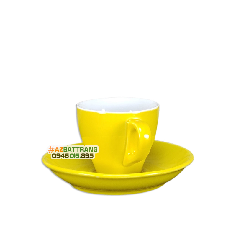 [70ML] Ly tách sứ cafe Espresso màu Vàng gốm Bát Tràng