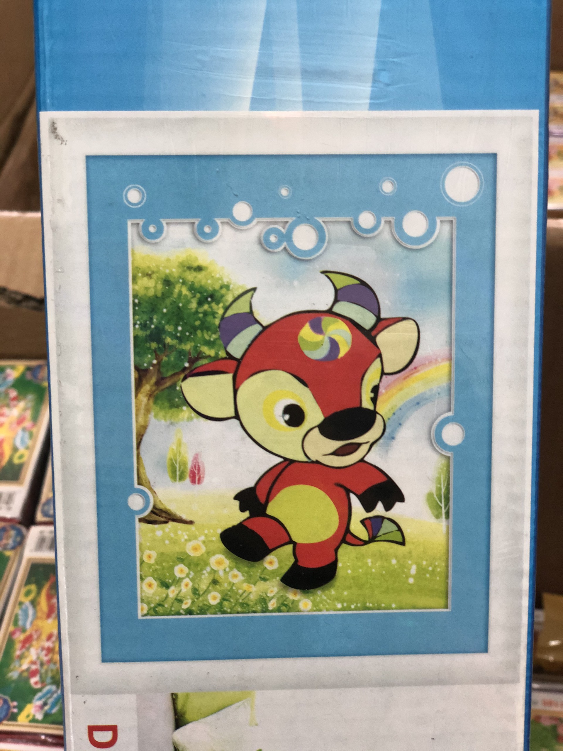 Tranh Đính Đá CON TRÂU (ĐÁ ABC CAO CẤP). Kích Thước: 30cm x 36cm
