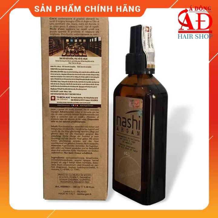 [+Tặng mũ trùm] [VAT] TINH DẦU DƯỠNG TÓC NASHI ARGAN OIL 30ML100ML