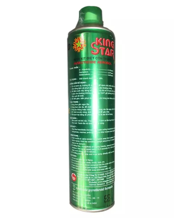 2 Bình xịt muỗi, kiến, côn trùng KING STAR 600ml