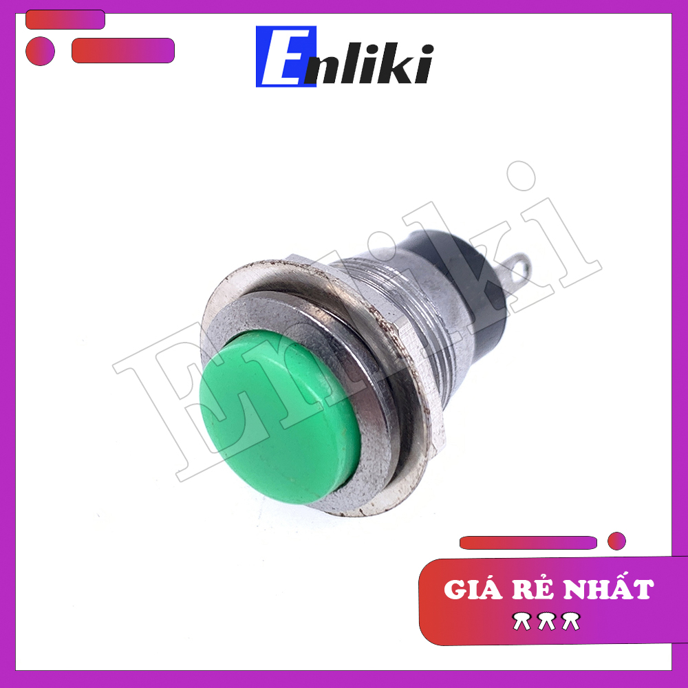 DS-318 Nút Nhấn Nhả 12mm Xanh