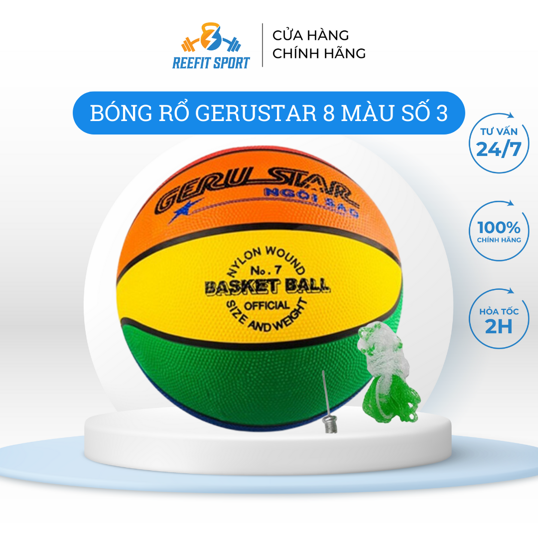 Quả bóng rổ cao su Gerustar số 3 (8 màu)