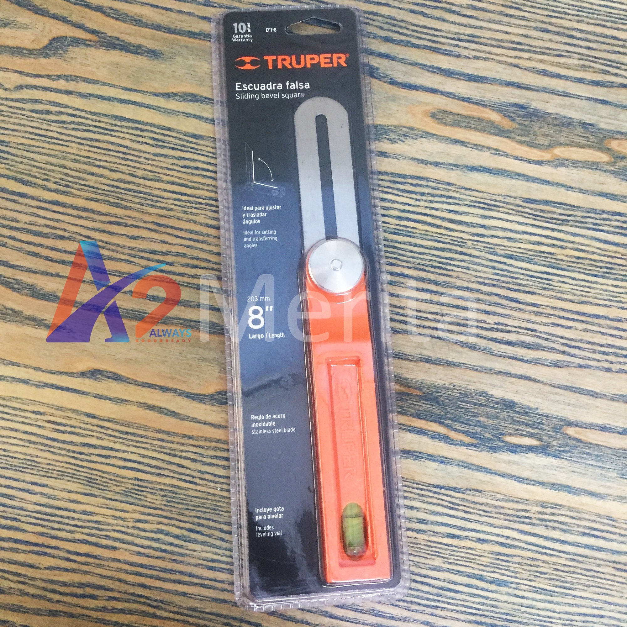 Thước ê ke vuông 8" (203mm) Truper 14382 (EFT-8)