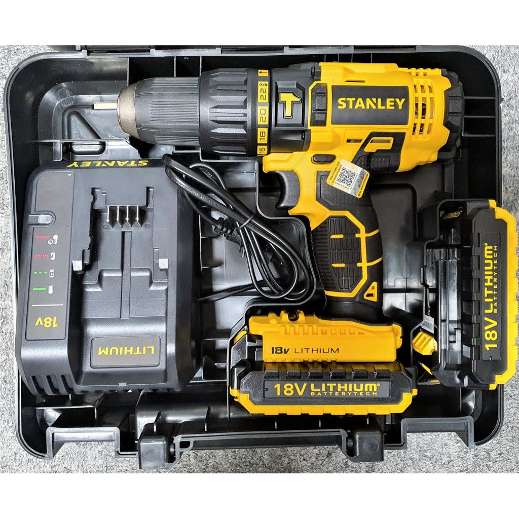 Máy khoan pin Stanley 20V SCH20C2K-B1 (2 pin 1.3Ah & 1 Sạc)