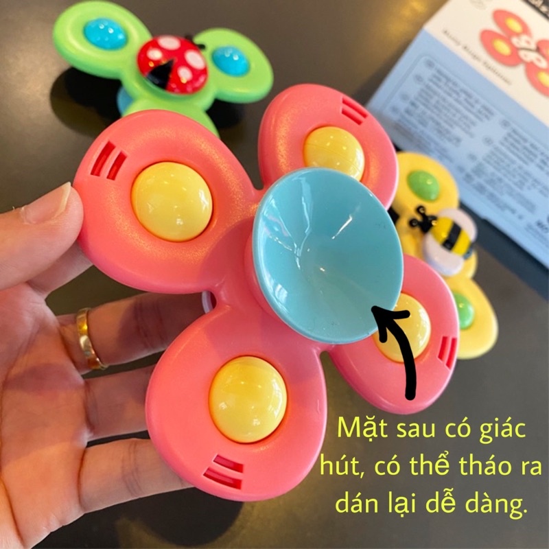 Đồ chơi cho bé con quay spinner dán tường 2 3 4 cánh