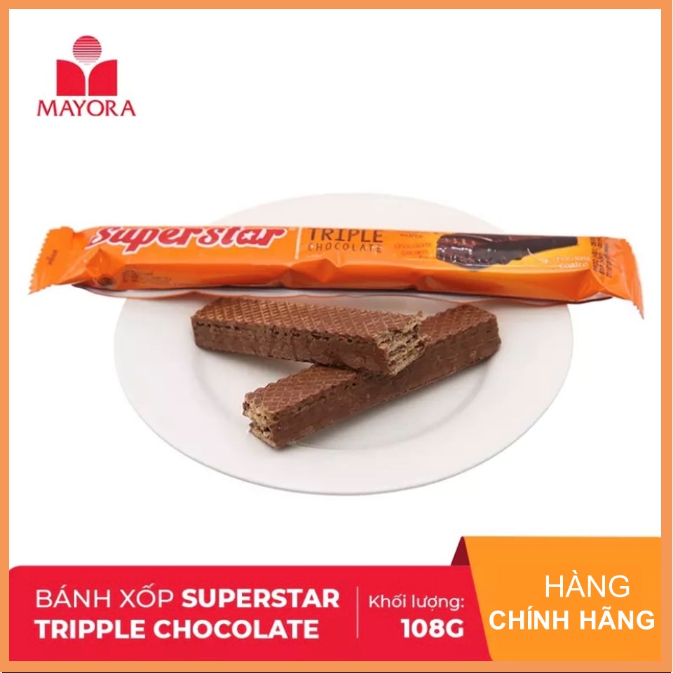 Bánh Xốp Super Star Triple Choco Hộp 96G