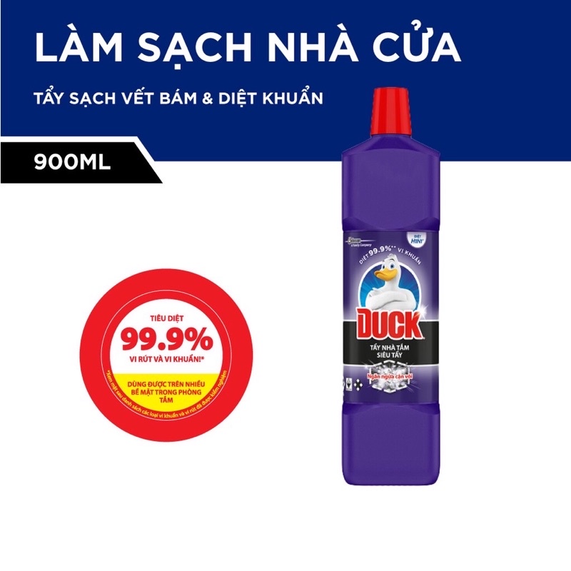 Tẩy rửa nhà tắm DUCK sạch vết bám diệt khuẩn chai 900ml