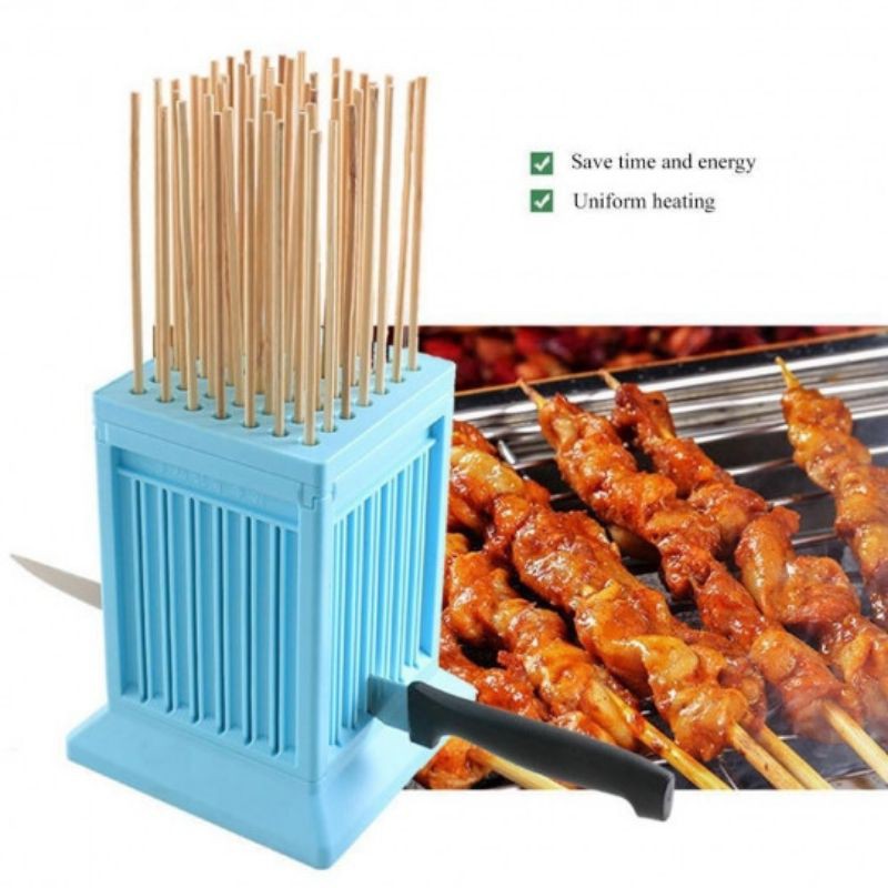 Bộ làm thịt xiên que 49 xiên 18x13.8x11cm
